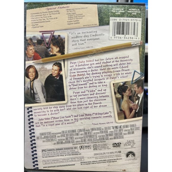 The Prince and Me DVD 2004, Widescreen Special Collectors Edition - Picture 4 of 7